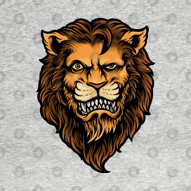 Lion head angry by Mako Design 